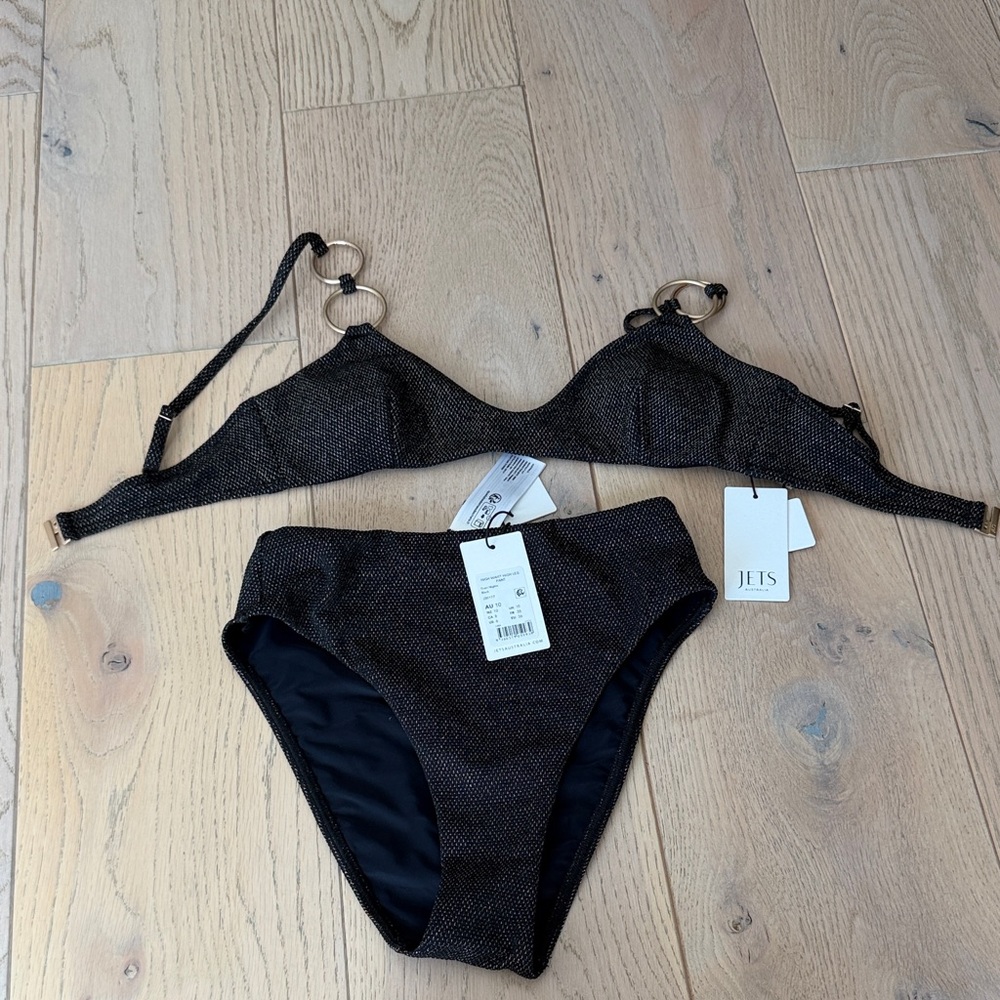 Jets Australia Black Bikini Set Size 6